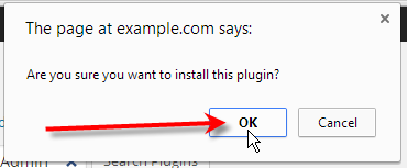 click ok on confirmation pop up