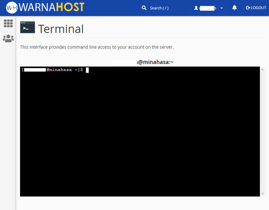 terminal 2 Cara Akses SSH di cPanel Cloud Hosting